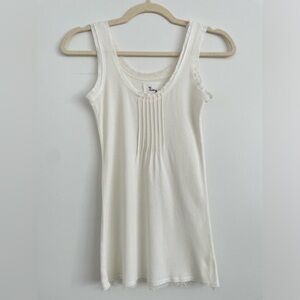 Vintage Linq Los Angeles Cotton Silk Chiffon Trim Tank
